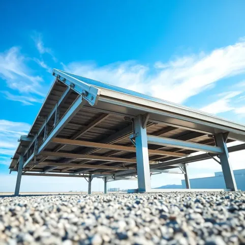 Konstrukcja pod panele fotowoltaiczne na dach płaski