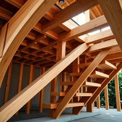 Konstrukcja pod schody z deski kompozytowej