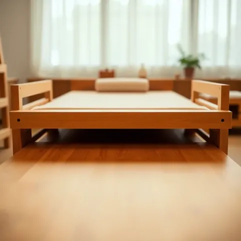 Łóżko do masażu drewniane