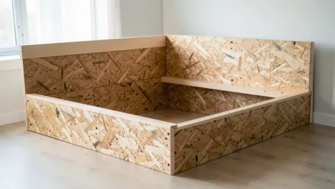 Łóżko z płyty OSB