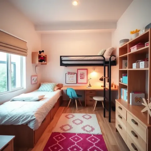 Mały pokój dla dwóch dziewczynek