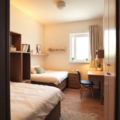 Mały pokój dla rodzeństwa chłopca i dziewczynki