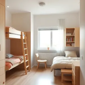 Mały pokój dla rodzeństwa w bloku