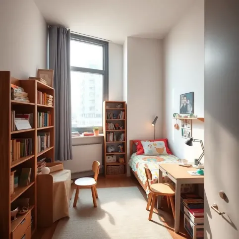 Mały pokój dziecięcy w bloku