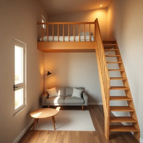 Mały pokój z antresolą