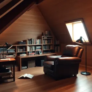 Męski pokój na poddaszu