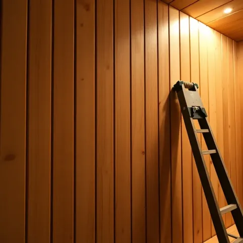 Montaż boazerii w saunie