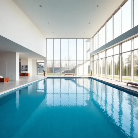 Nowoczesne domy z basenem krytym