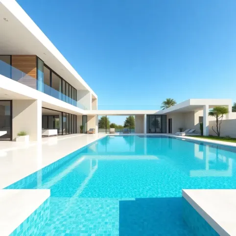 Nowoczesny dom z basenem projekt