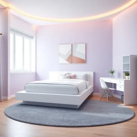 Nowoczesny pokój dla dziewczynki