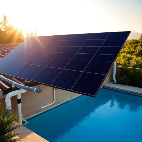 Panel fotowoltaiczny do grzania wody w basenie