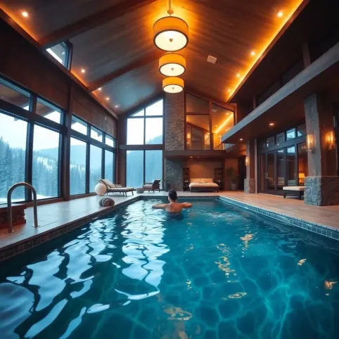Pensjonat z basenem krytym w górach