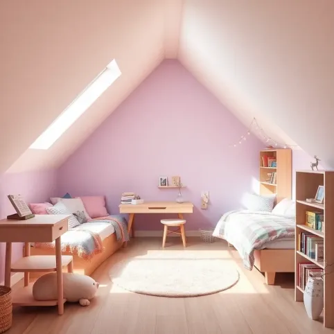 Pokój dla 10 latki na poddaszu