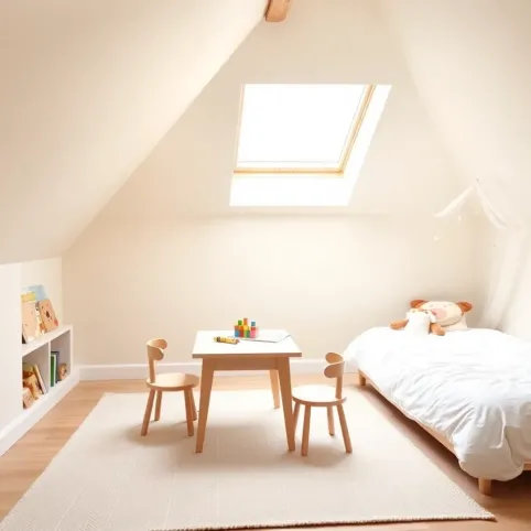 Pokój dla 3 latka na poddaszu