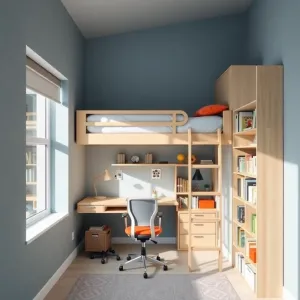 Pokój dla chłopca z antresolą
