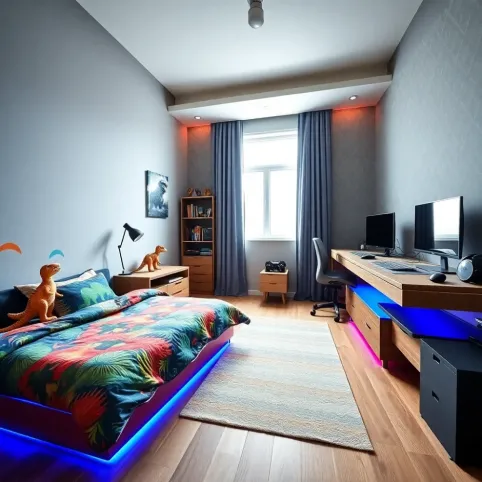 Pokój dla dwóch chłopców w różnym wieku