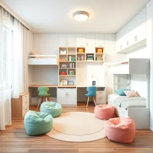 Pokój dla trójki dzieci w bloku