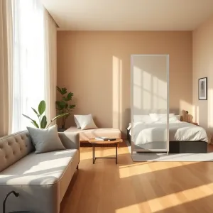 Pokój dzienny z sypialnią