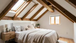 Pokój na poddaszu ze skosem