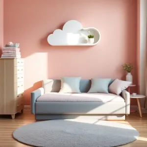 Pokój różowo szary dla dziewczynki