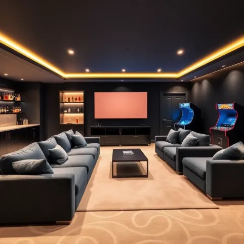 Pokój rozrywki w piwnicy