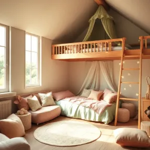 Pokój z antresolą dla dziewczynki