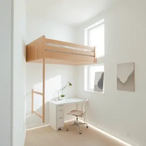 Pokój z łóżkiem na antresoli