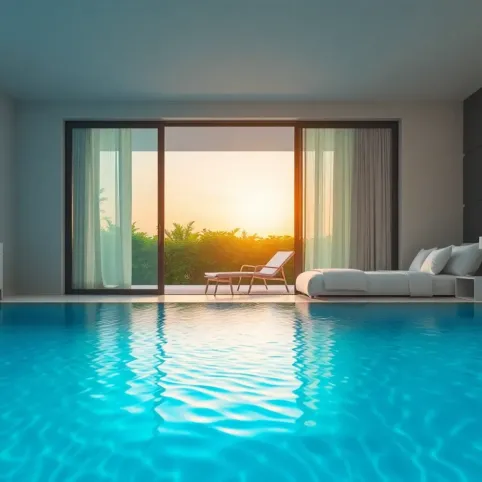 Pokój z wyjściem na basen