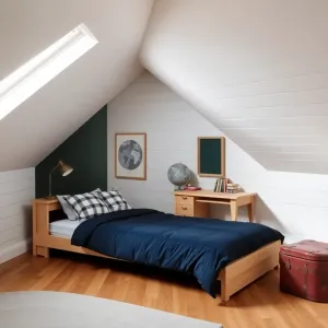 Pokój ze skosami dla chłopca