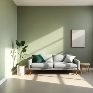 Pokój zielony z szarym