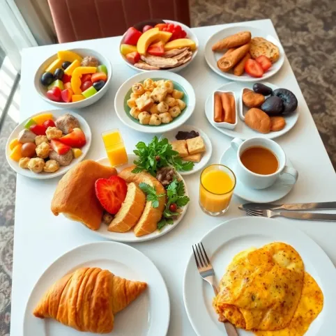 Rodzaje śniadań w hotelu prezentacja