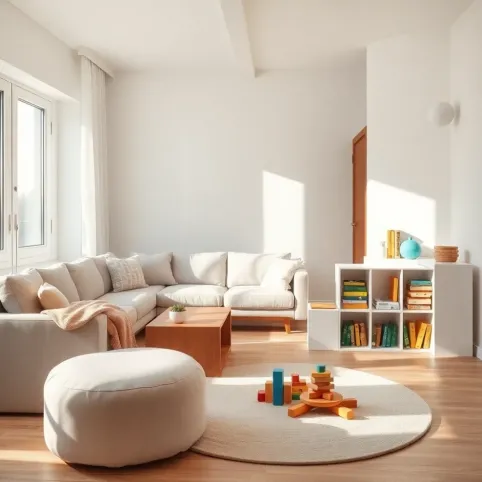 Salon i pokój dziecka w jednym