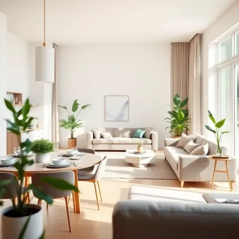 Salon z jadalnią pokój dzienny inspiracje