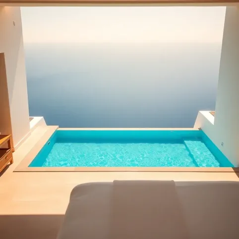 Santorini pokój z basenem