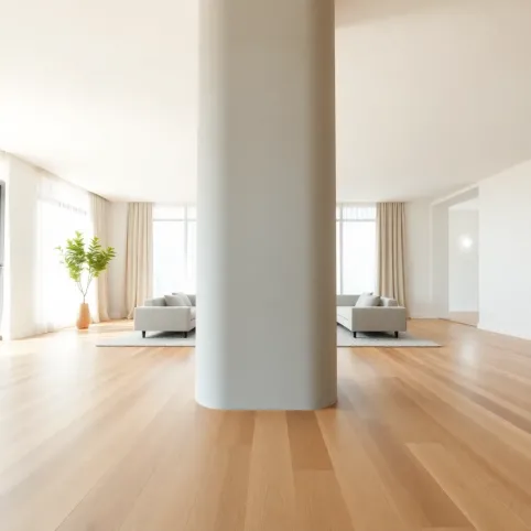 Słup konstrukcyjny w salonie