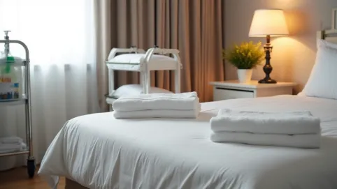sprzątanie pokoju hotelowego przy gościu