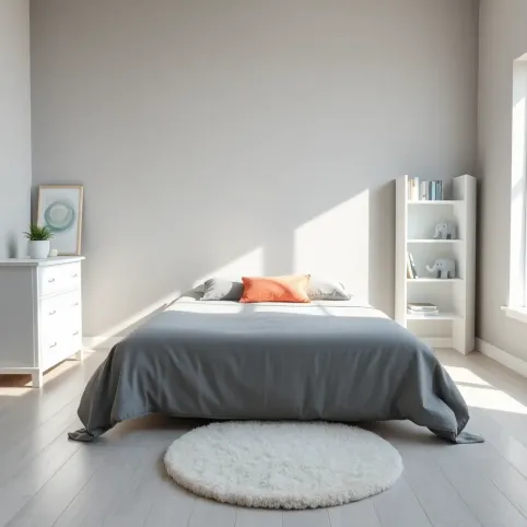 Szary pokój dla dziewczynki