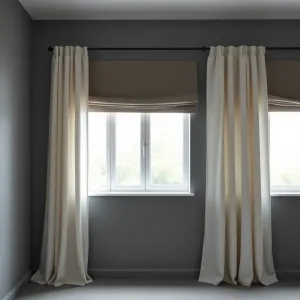 Szary pokój jakie zasłony