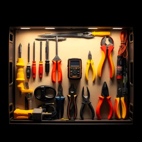 Walizka z narzędziami dla elektryka