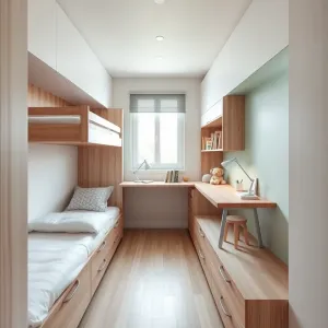 Wąski pokój dla dwójki dzieci