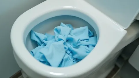 zakaz wrzucania ręczników papierowych do toalety