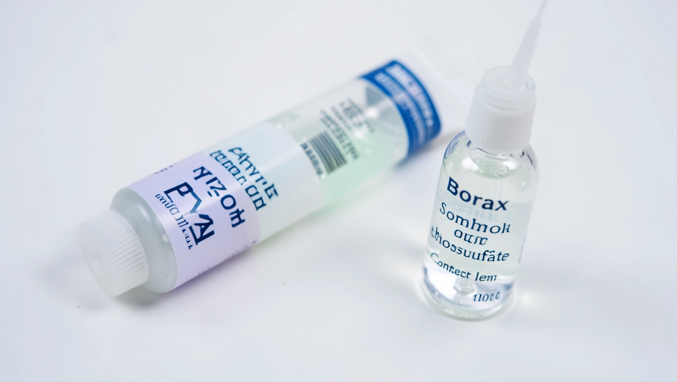 Składniki do slime z kleju i aktywatora