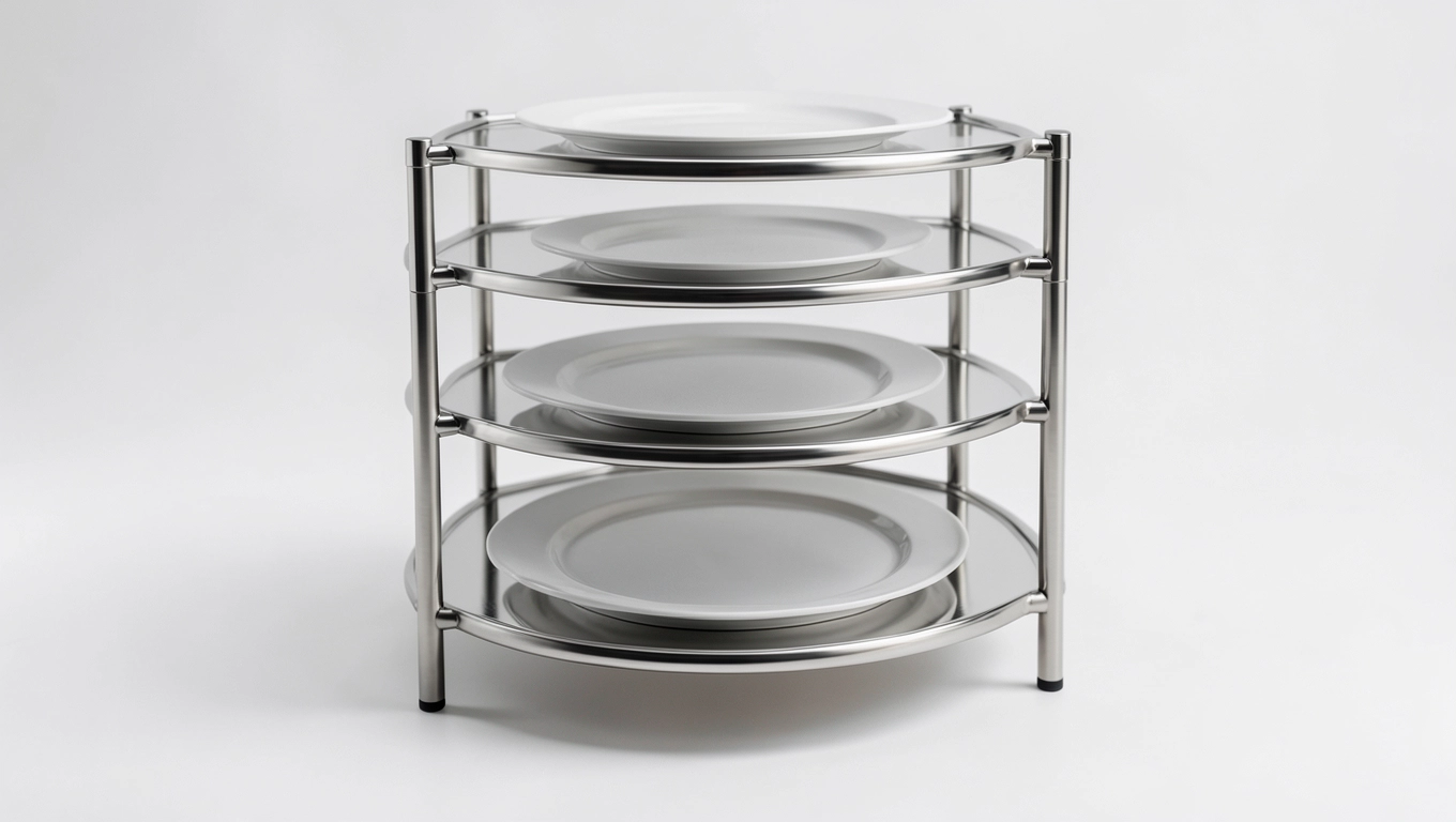 Stojak bufetowy ze stali nierdzewnej