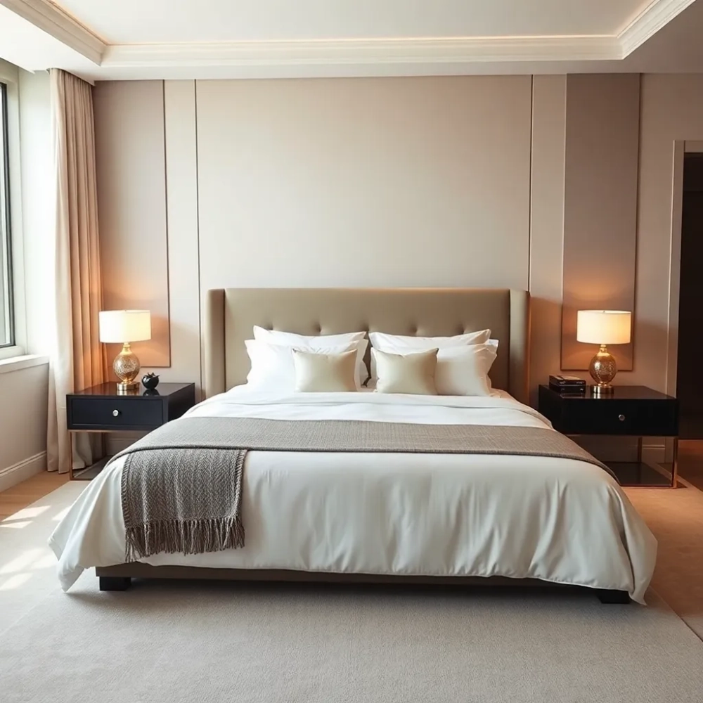 Sypialnia w stylu hotelowym