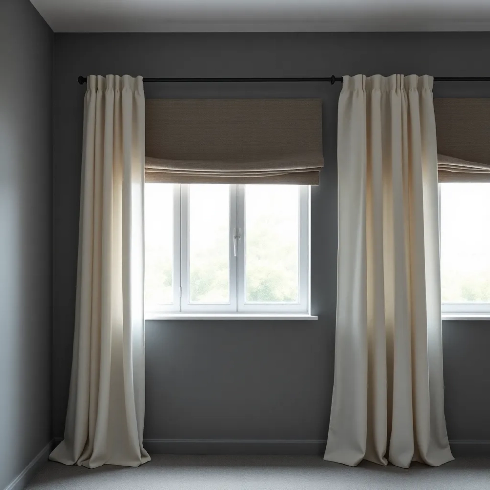 Szary pokój jakie zasłony