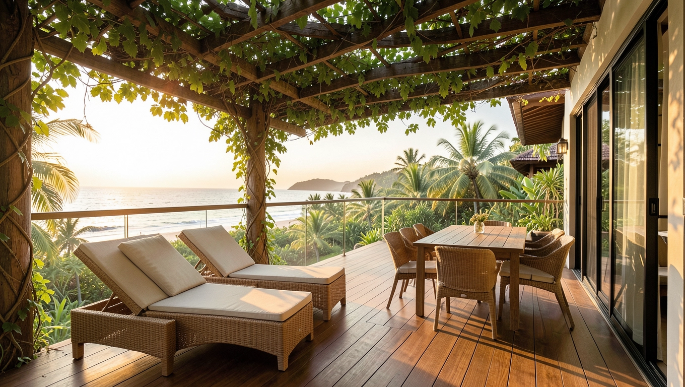 Taras i balkon bungalow deluxe