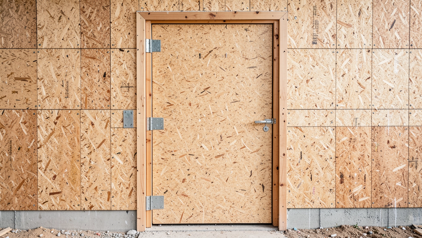 Tymczasowe drzwi z płyty OSB