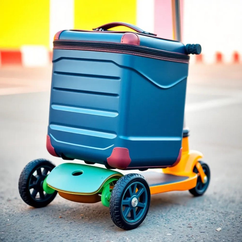 Walizka z hulajnogą dla dzieci