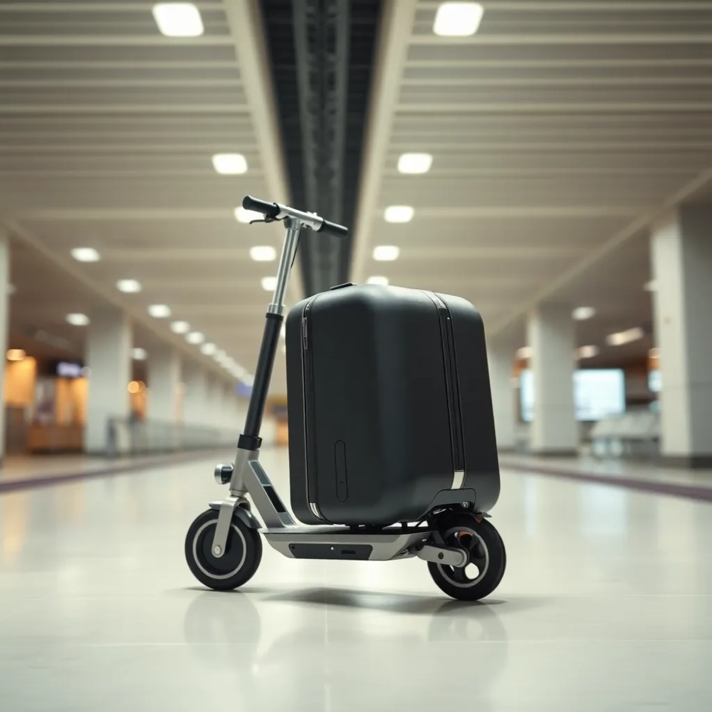 Walizka z hulajnogą elektryczna