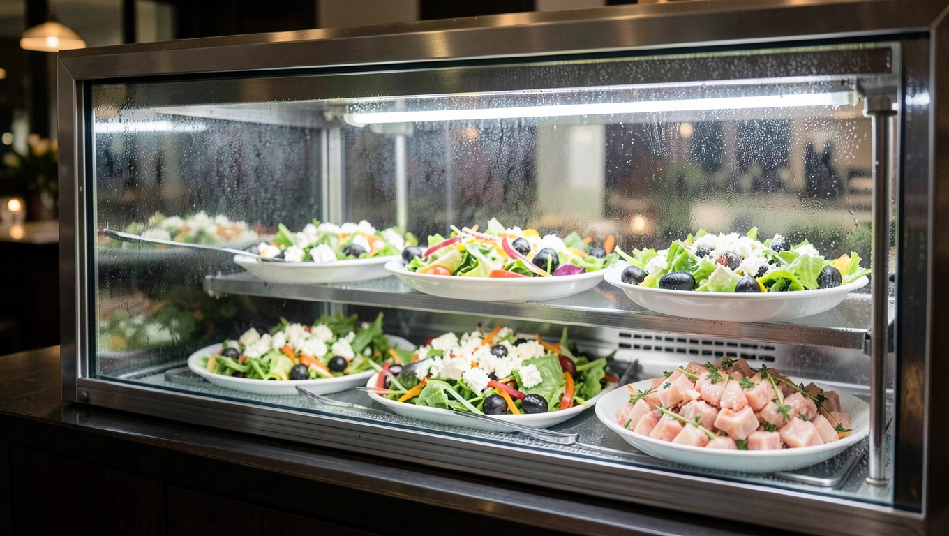 Witryna bufetowa chłodząca w restauracji